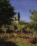 Claude Monet Garden in Bloom at Sainte-Adresse Sweden oil painting reproduction